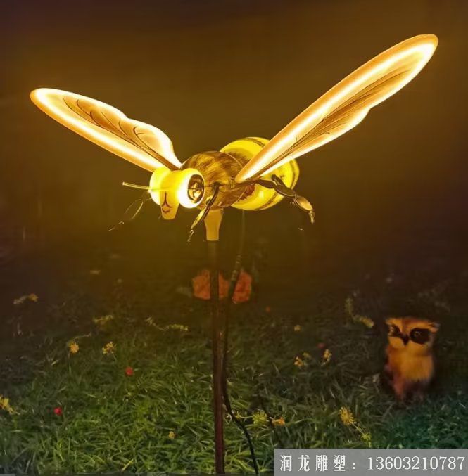 不锈钢彩绘蜜蜂灯光2