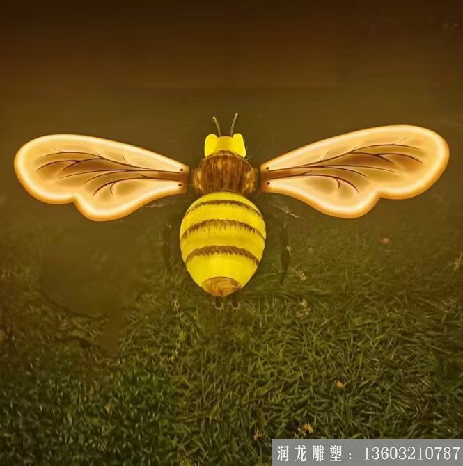 不锈钢彩绘蜜蜂灯光1